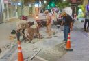 OBRAS PÚBLICAS DE LA MUNICIPALIDAD TRABAJA EN HORARIO NOCTURNO PARA EL MANTENIMIENTO DE SEMIPEATONALES